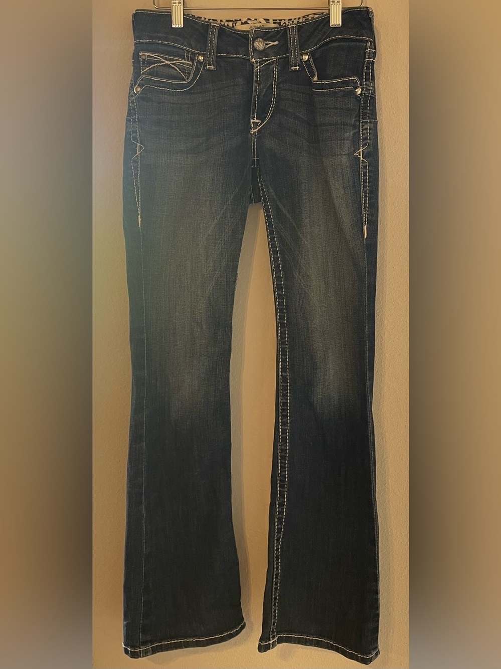 Ariat Women's R.E.A.L. Low Rise Stretch Rosy Whipstitch Boot Cut Jean - 27S